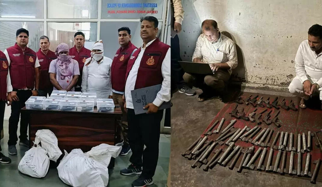 Delhi Crime News, Delhi Police caught a cache of weapons, illegal factory was running in Meerut, two arrested – delhi police crime branch busted an illegal arms manufacturing factory in meerut